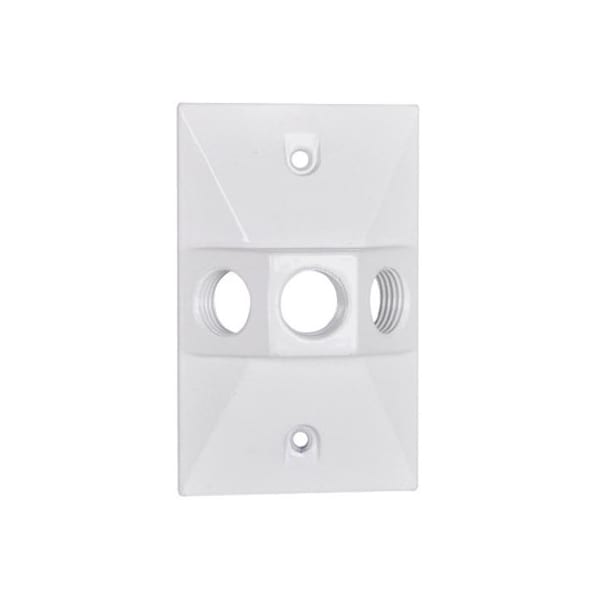 Hubbell ME WHT Rect Lamp Cover RE-3-W - main